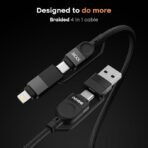 Noise Power Series 4-in-1 Braided Multi Charging Cable – 100W, 1M, Black - Image 2