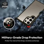 Samsung Galaxy S24 Ultra Hybrid Back Cover Case – Black - Image 2