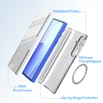 Samsung Galaxy Z Fold 7 Hybrid Hinge Mag-X Back Cover Case – Crystal Clear (Glass Finish) - Image 4