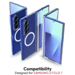 Samsung Galaxy Z Fold 7 Hybrid Hinge Mag-X Back Cover Case – Crystal Clear (Glass Finish) - Image 2