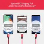 Unitek C4049RD 3-in-1 USB Charging Cable – 1.2M - Image 4